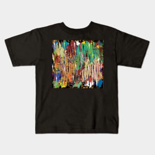 abstract coloured line and geometric shapes Kids T-Shirt